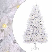 arbol de navidad artificial 128 x 128 x 270 cm pvc y metal vidaxl