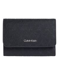 calvin klein cartera trifold pequena negra k60k612939-beh