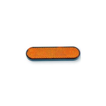 Reflector trasero 100x28mm autoadhesivo curvo naranja