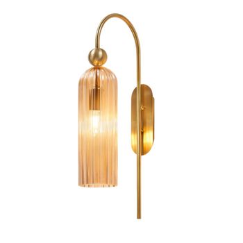 Aplique metal y vidrio  53,5 cm