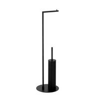 andrea house ba73149 portarrollos escobillero negro de metal