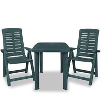 set de mesa y sillas bistro de jardin 3 uds  set de muebles de jardin plastico verde