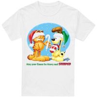 garfield camiseta merry and striped para hombre
