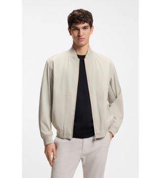 BOSS para hombre. 50556462 Chaqueta Regular Fit Membrana multielástica beige (62), Casual, Poliamida, Manga larga