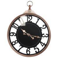 reloj de pared negro cobrizo 44 cm metal colgante numeros arabigos alloza