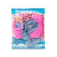 nancy look chaqueta tejana y rosa famosa nac97000