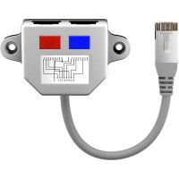 adaptador de red goobay 68908 rj-45 macho a 2 x rj-45 hembra 015 m