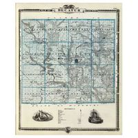 legendarte - cuadro lienzo impresion digital - mapa antiguo no 66 - decoracion pared cm 40x50