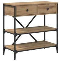 mesa consola marron 75 x 345 x 75 cm madera vidaxl
