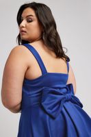 yours london top peplum azul con lazo mujer curvy y tallas grandes yours london