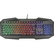 Teclado gaming ergonÃ³mico iluminado rainbow Gxt 830-rw Trust