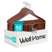 set de 50 perchas de madera