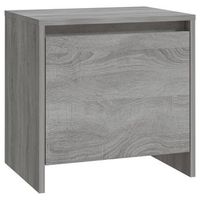 mesita de noche con compartimento con puerta 45 x 34 x 445 cm madera de ingenieria gris dec034670