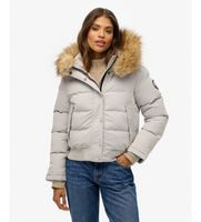 superdry para mujer w5011785a chaqueta bomber everest gris l casual poliester reciclado sostenible