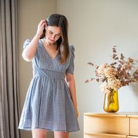 celeste vestido selma para mujer