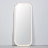 espejo de pie rectangular con esquinas redondeadas blanco 170x70 cm