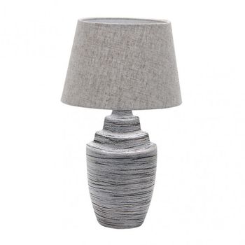 Sobremesa ceramica tui 1xe27 zinc pantalla gris 41,5x24x24 cm