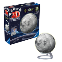 ravensburger - puzzle 3d 72 piezas luna glow in the dark altura 157 cm 11586
