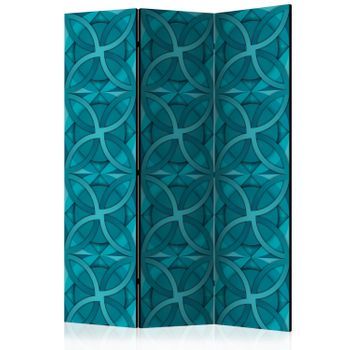 Biombo - Geometric Turquoise (135x172 Cm)