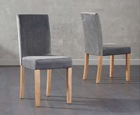 mia grey velvet dining chairs - grey