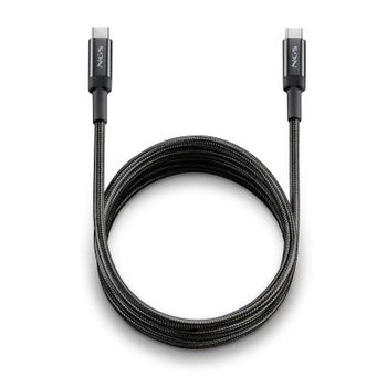 Cable USB-C a USB-C NGS KNOT 65W-2 2 metros Negro