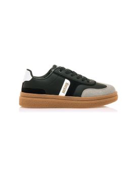 Zapatillas Mustang 2025 V Attitude Mujer Negro Bulle Blanco