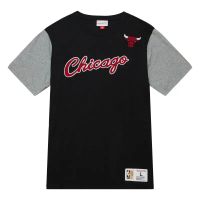 camiseta chicago bulls nba colorblocked cotton mitchell and ness