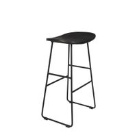 taburete de bar de madera negra