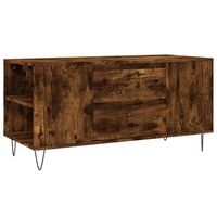 mesa de centrormesa auxiliarrmesa de cafe madera ingenieria roble ahumado 102x445x50 cm