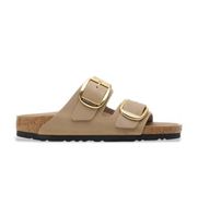 birkenstock para mujer 1030395 sandalias de piel arizona big buckle ajuste estrecho marron claro 41 plano ninguno casual