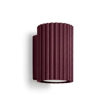 Aplique de pared borgoña aluminio alt. 10 cm