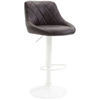 taburete de bar lazio simil cuero marron 49x46x83 cm clp