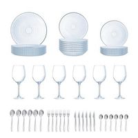48 piezas - 6 personas luminarc apartamento - transparente apto microondas