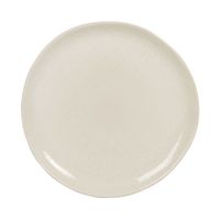 plato de postre de ceramica beige