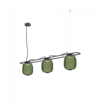 Lámpara de techo led krista verde (3x10w)