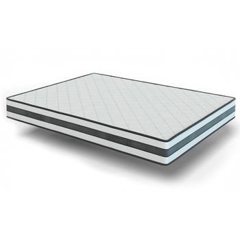 Colchón Reversible  Modelo Memory Fresh, 90x190x22 ,máxima Adaptabilidad -  Todas Las Medidas, Gris Y Blanco