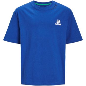 Jack & Jones Camiseta 12257431 JORCOLE BACK PRINT TEE SS VOLUME MNI MAZARINE BLUE para niño