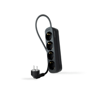 nanocable regleta de enchufes 4 tomas 14 m negro