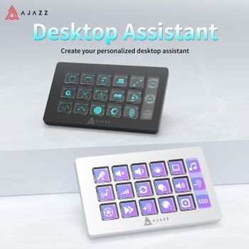 Panel de Control Multifunción Ajazz AKP153E, Asistente de Escritorio Inteligente, Mini Teclado de 12 Teclas, Apto para Múltiples Escenarios de Oficina