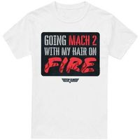 top gun camiseta mach 2 hair on fire para hombre