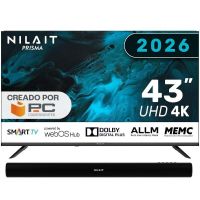 nilait prisma 43ud7004swos 43 led 4k webos  harmony sound bar barra de sonido bluetooth 20 30w