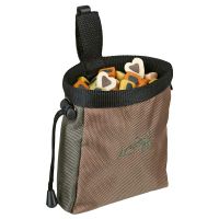 trixie dog activity baggy snack bag - brown  beige diameter 10 x 14 cm
