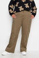 yours pantalon marron de pana en algodon bolsillos cargo mujer curvy y tallas grandes yours