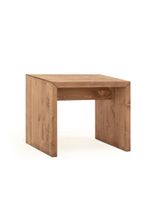 mesita  taburete de madera maciza en tono envejecido de 45x50cm