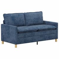 sofa azul 156 x 81 x 875 cm poliester vidaxl