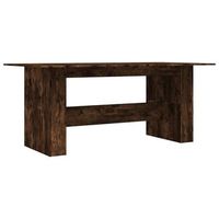 mesa de comedor madera de ingenieria roble ahumado 180x90x76 cm vidaxl