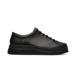 Camper para mujer. K200508-042 Zapatillas de piel Runner Up negro (36), Plano, Cordones, Casual