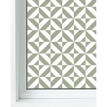 Panorama Vinilo Ventanas Verde 73x300cm Geometría