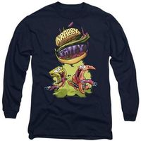 spongebob squarepants camiseta manga larga krabby patty from the sky para hombre