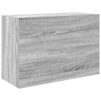 Armario De Pared Baño Madera Ingeniería Gris Sonoma 60x25x40 Cm Vidaxl